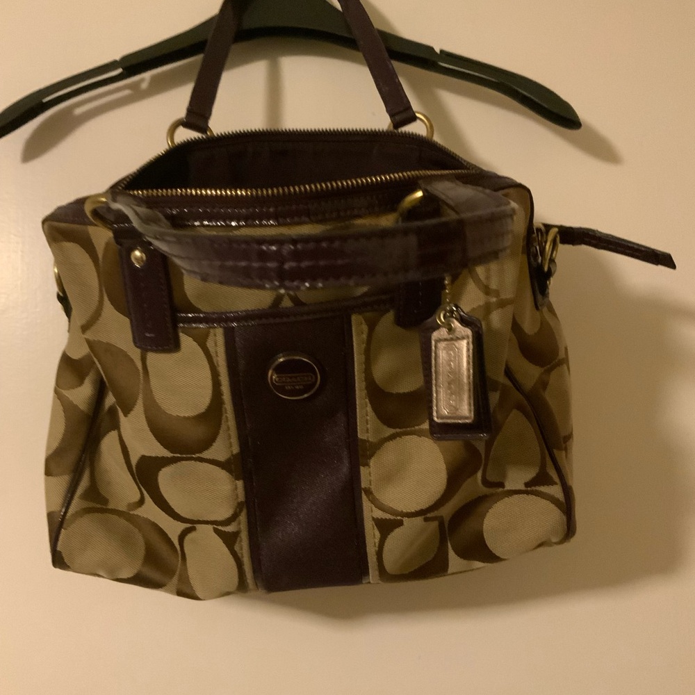 Coach satchel color, purple plum